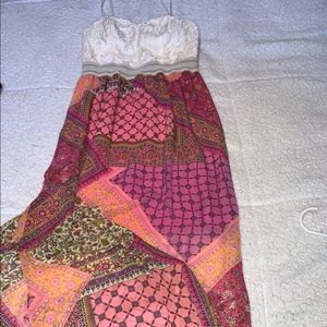 Strapless floor length dress